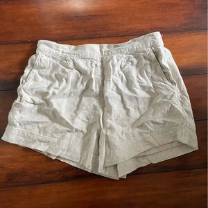 Abercrombie & Fitch Khaki Linen Shorts